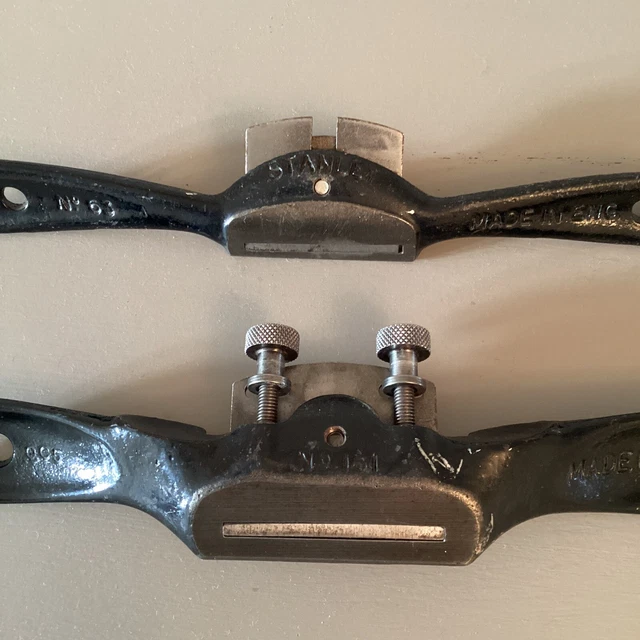 VINTAGE STANLEY No 151 FLAT FACE SPOKE SHAVE & STANLEY NO63 CURVED FACE 3