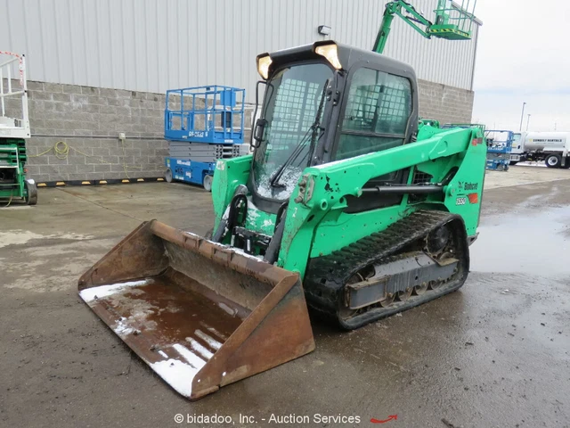 2017 Bobcat T550 Skid Steer Rubber Track Loader Crawler Tractor Bucket bidadoo
