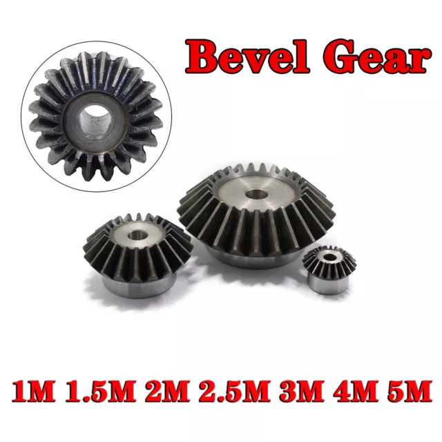 Bevel Gear 1/1.5/2/2.5/3/4/5 Mod Gears 15T-40T Metal Motor Bevel Gears 45# Steel