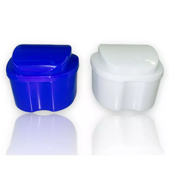 2 Stück Dental Dentalbox Zahnspangendose Gebissdose Prothesendose Prothesenbox