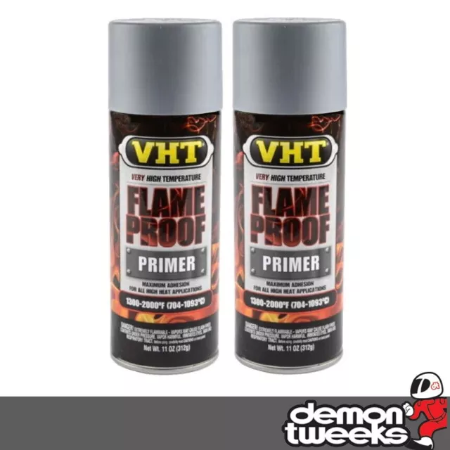 2 primer spray grigio ignifugo VHT ad altissima temperatura (2 x 312 g)