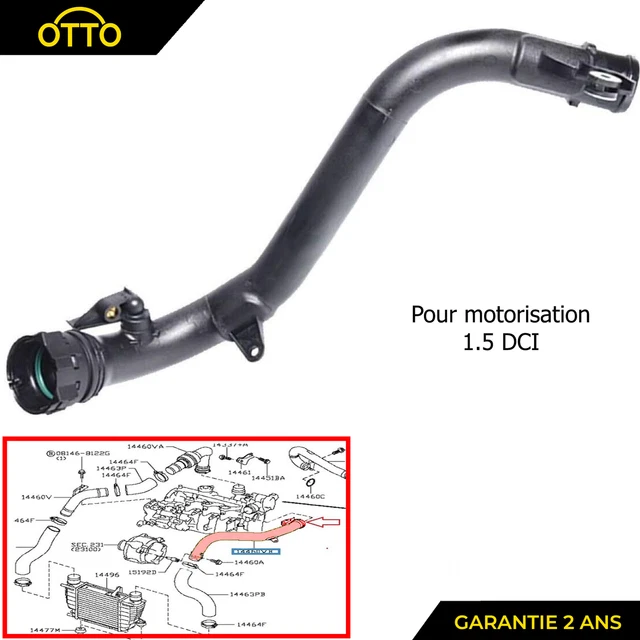 INTERCOOLER TURBO TUYAU pour Nissan Cube Juke NV200 1.5 DCI 144601FE0C