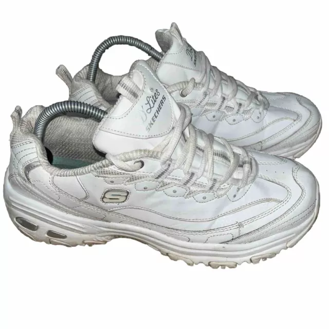 Skechers Shoes Womens 11 DLites Fresh Start Low Sneakers SN11931 White Leather