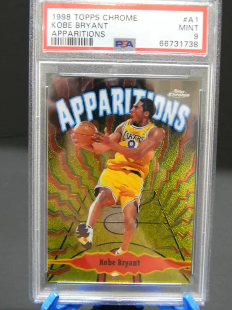 1998 Topps Chrome Kobe Bryant Apparitions LAKERS LEGEND HOF PSA 9 A1 RARE!