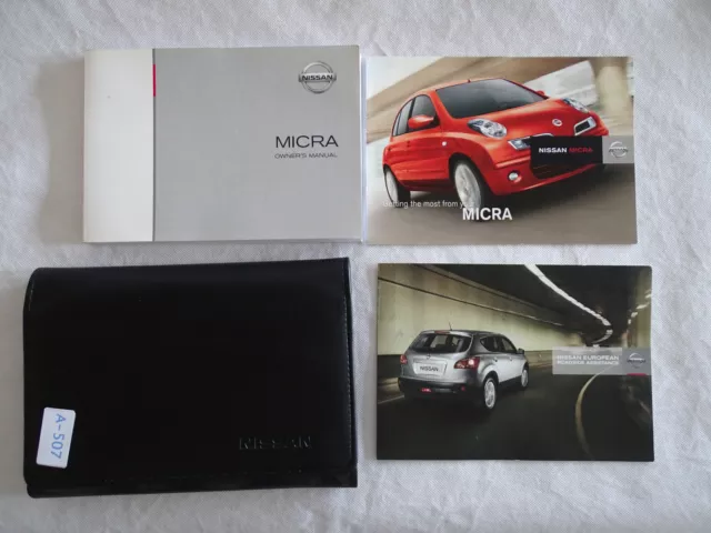 Genuine Nissan Micra K12 2005-2010 Handbook Owners Manual Wallet Pack A-507