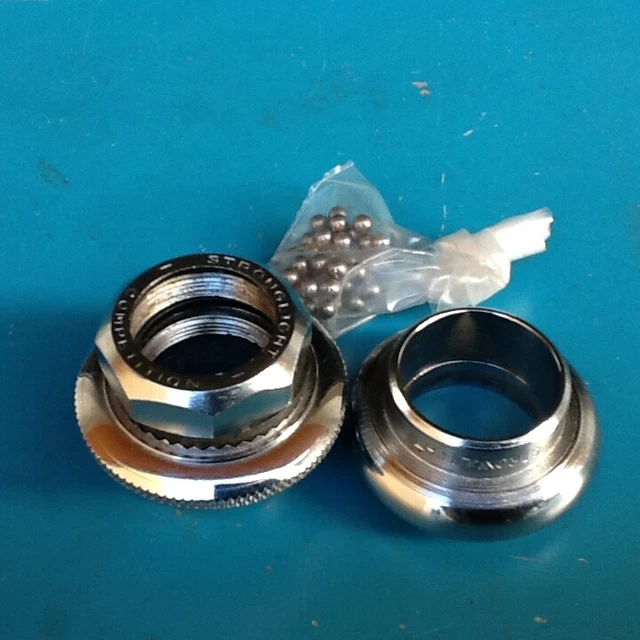 Pièce Vélo Ancien Compétition Jeu De Direction STRONGLIGHT Compétition, Filetage Français, Vintage - Pour Vélo, Occasion En Très Bon état Prise De Force