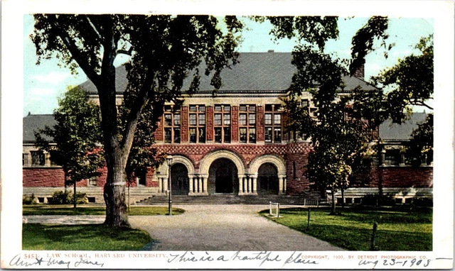 1905, Law School, Harvard University, CAMBRIDGE, MA, Postcard - Detroit Photo.