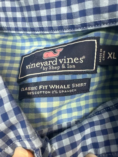 VINEYARD VINES CLASSIC Fit Murray Shirt Mens XL Blue And Purple ...