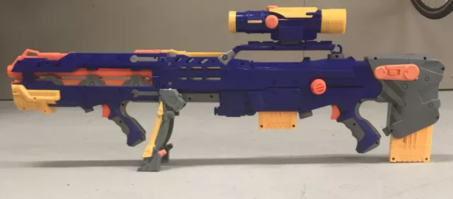 NERF GUN N-STRIKE Longshot CS-6 Sniper Rifle 2 Clips Blue AU21