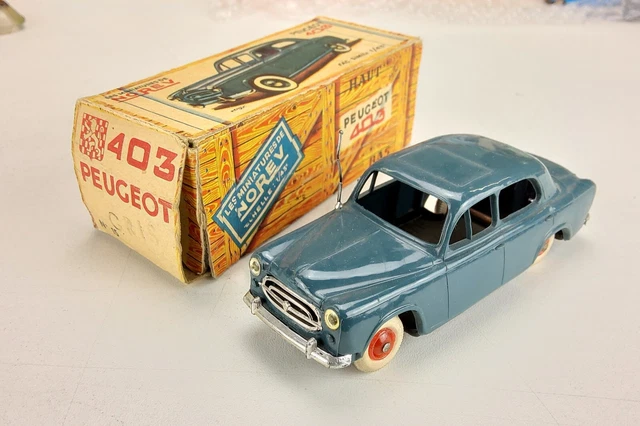 Modellino in miniatura Peugeot 403 1/87 Norev Cabriolet beige 1957 - Modellini-a