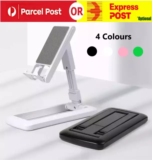 Phone Stand Mount Holder Adjustable Folding Desk Desktop Cell For iPhone Tablet