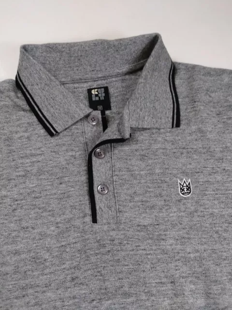 Polo homme Cult Of Individuality 100 % authentique S/S pique taille gris moyen 3