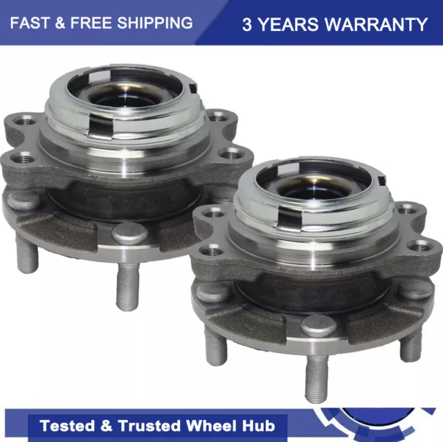 2 Front Wheel Bearing Hub Assembly for 2003-2013 INFINITI FX35 FX45 FX50 G35 AWD