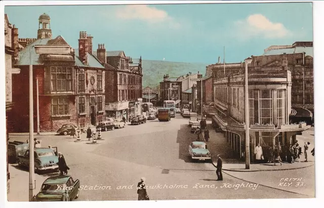 Eine Frith-Karte des Busbahnhofs und der Lawkholme-Spur, Keighley. West Yorkshire.