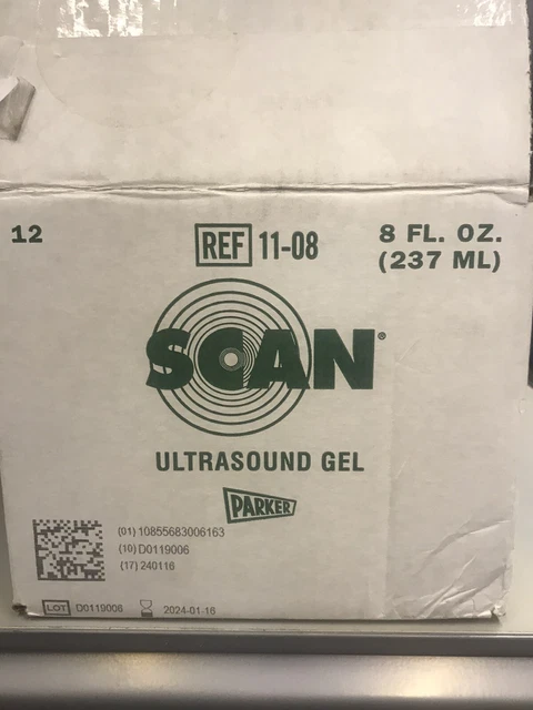 Parker Labs 11-08 Scan® Ultrasound Gel 8 oz New (Pack Of 12) EXP.01/2024