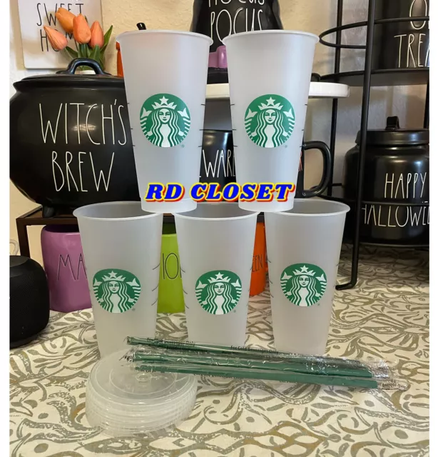 Reusable Cold Cup Tumbler - Frosted w/ Lid & Straw 24oz- Starbucks