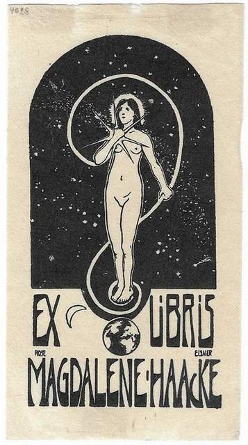 ROSE EISNER: Exlibris für Magdalene Haacke, Akt