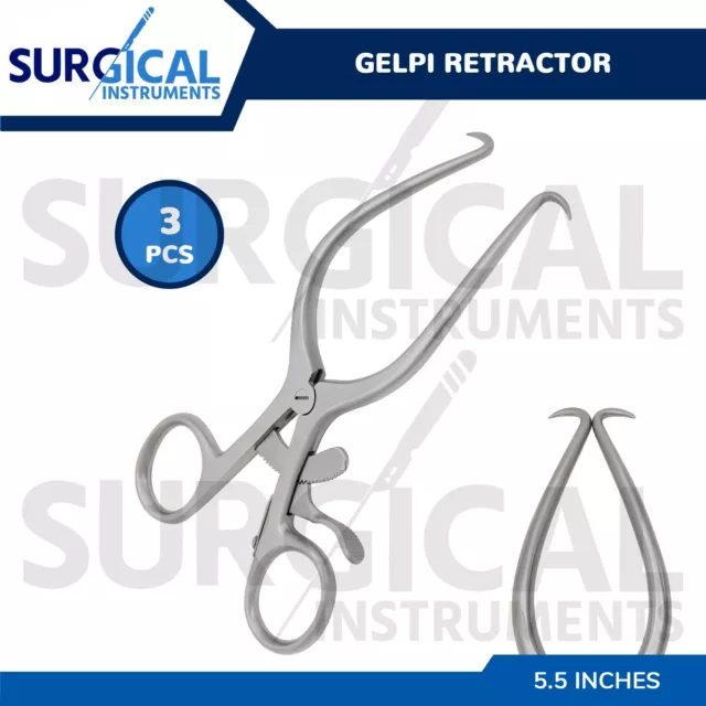 3 Pieces of Pediatric Gelpi Retractor 5.5" Surgical Instruments German Grade