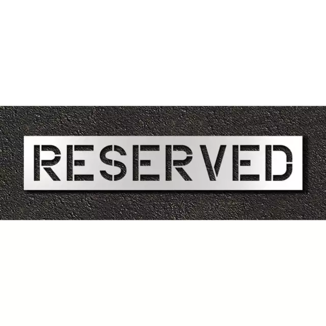 RAE STL-116-71233 Pavement Stencil,Reserved,12 in