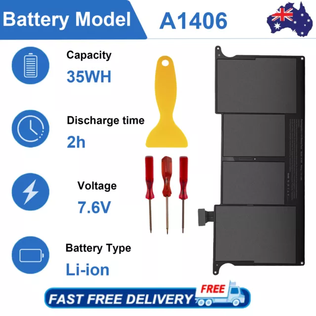 A1406 Battery For Apple MacBook Air 11"A1370 Mid 2011 A1465 2012-2013 Early 2014