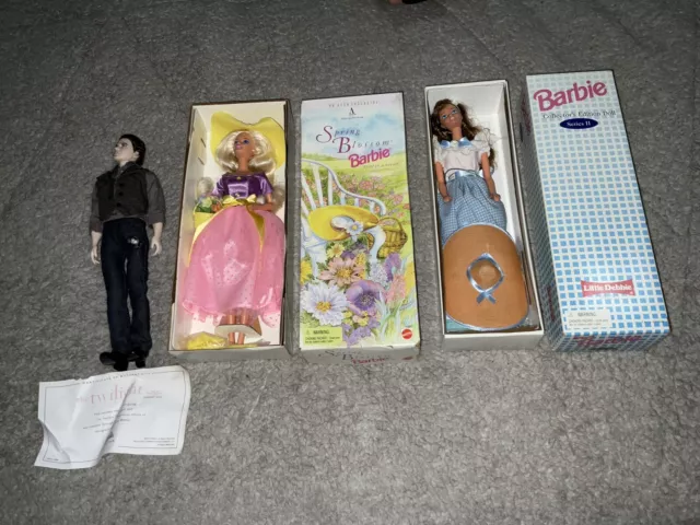 Lot Of 3 Vintage Barbie Dolls - Twilight Saga Emmett Doll - Barbie Little Debbie