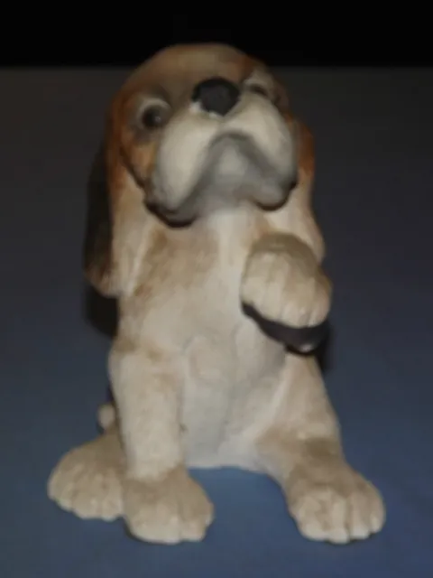 Vintage Made In The U.s.a. Beagle Puppy Resin Dog
