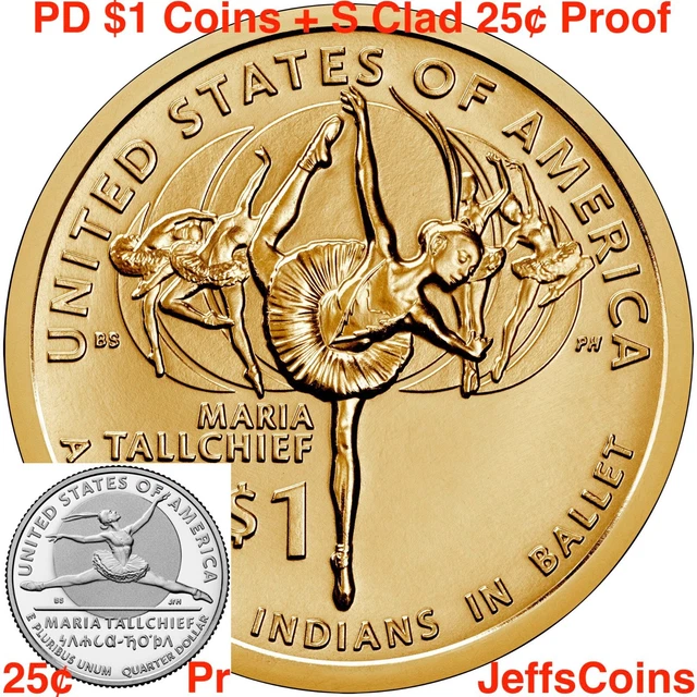 2023 P D Ballet Dollar Sacagawea MARIA TALLCHIEF S Quarter Clad Proof Best PDS 3