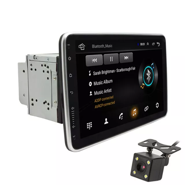 Rotatable 10.1in 2Din Android 9.1 Car Stereo Radio GPS Navigation FM WiFi Player