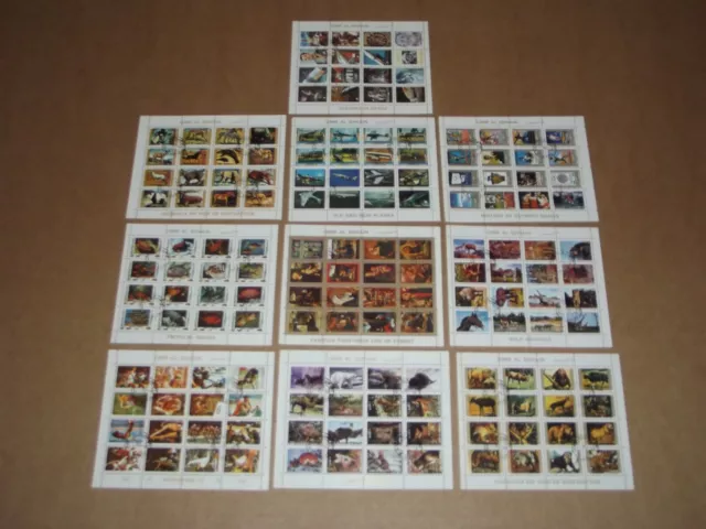 Lot De 160 Timbres Umm Al Qwain, Emirats Arabes Unis.