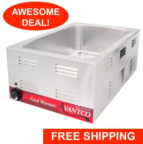 Avantco Electric Countertop Food Warmer Buffet Kitchen Restaurant Commercial Hot