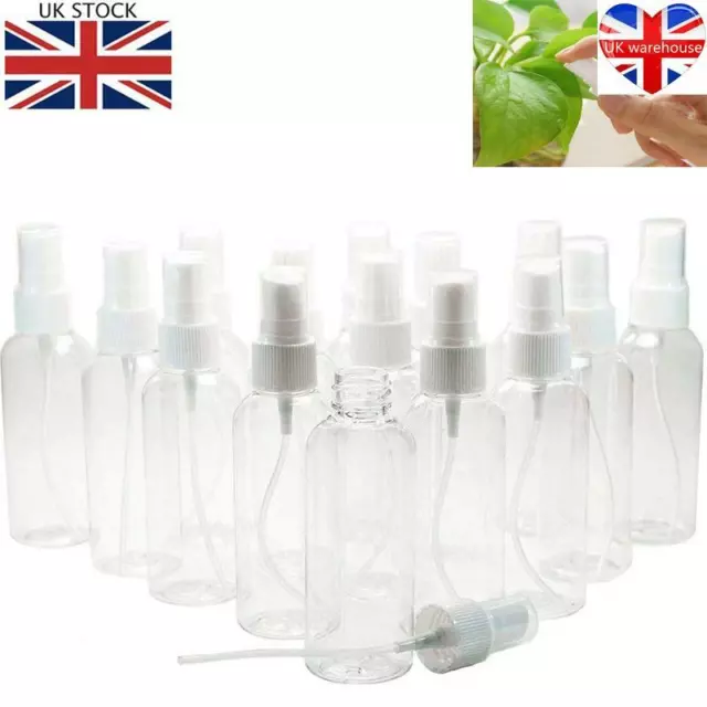 10X 30/50/100ML Clear Plastic Perfume Atomizer Empty Spray Bottle Beauty Travel