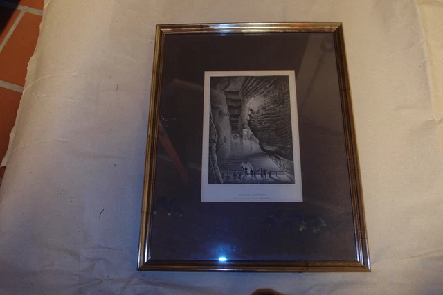 Antiker Stich Bergbau, Bergwerk Wielietzka " Kammer Przykos ", schön gerahmt