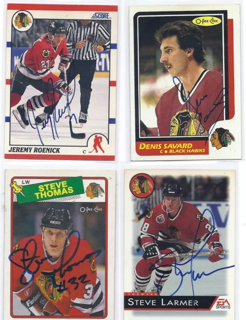 Steve Larmer #29 EA Sports Chicago Black Hawks Signed Autographed Card