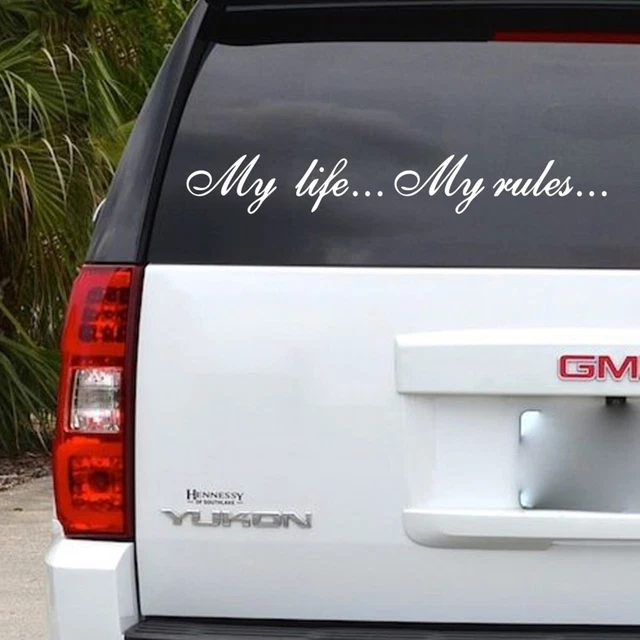 2Pcs Car Auto Sticker Door Body Window White Fashion Text Decals Universal Vinyl