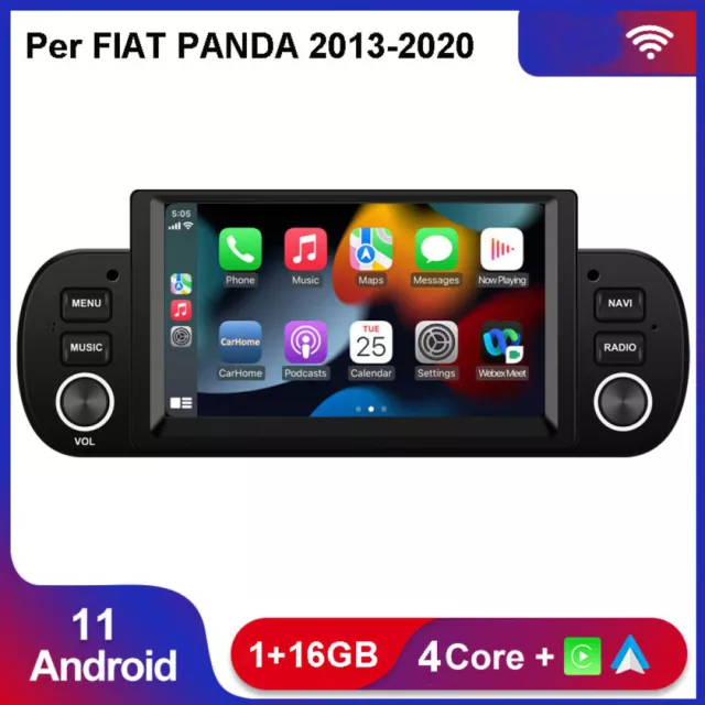 Hikity 1G 32G Android 13 Autoradio Carplay per Fiat Panda 2013 2014 2015  2016 2017 2018 2019 2020 6.2 Pollici Auto Radio con Android Auto Bluetooth  Vivavoce GPS WiFi USB RDS AHD Telecamera Posteriore : : Elettronica