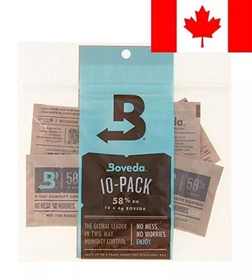 Boveda 58 Percent RH 2-Way Humidity Control, 4 gram - 10 Pack