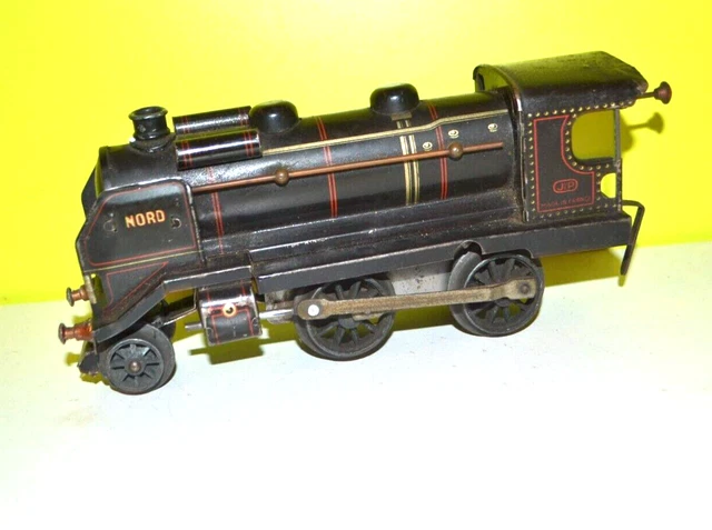 Locomotive Vapeur JEP échelle 0 – 222, Vintage 1930, Métal Blanc, Moteur Fonctionne