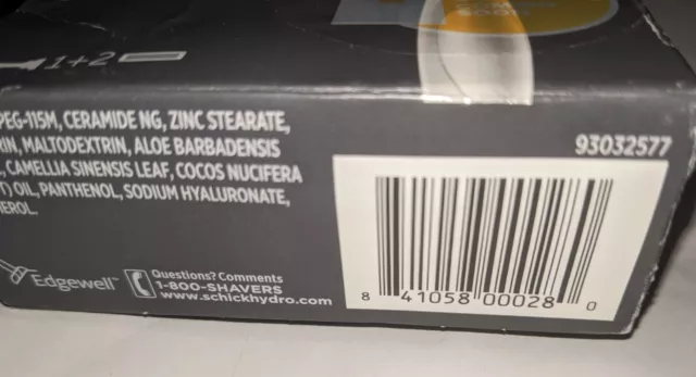 Borrador de rastrojos Schick Hydro confort para hombre 1 mango y 2 cartuchos 3