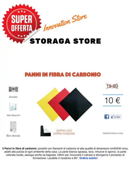 Kit Pulizia Set Da 3 Panni In Carbonio 3 Colori Diversi 40X40 Cm