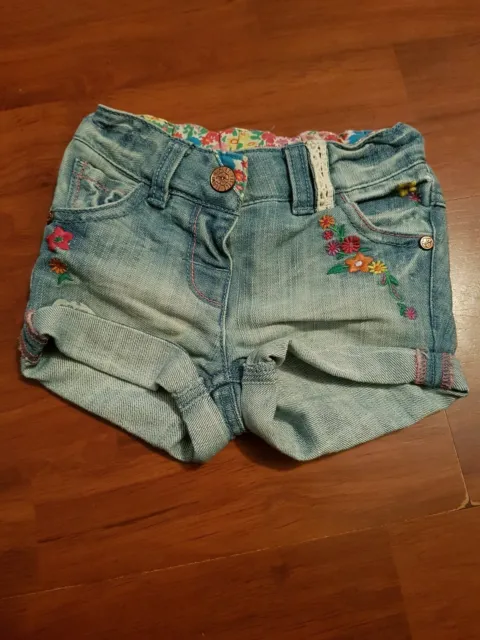 Next Short bébé denim bleu taille 6-9 mois