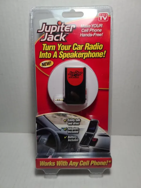 AS SEEN ON TV Jupiter Jack Make Your Cell Phone Hands Free Adapters Included NIP