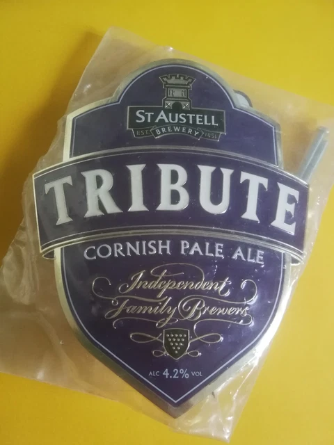 Bierpumpe Clip Abzeichen ST AUSTELL Brauerei TRIBUTE Echt Ale NEU Kunststoff Cornwall