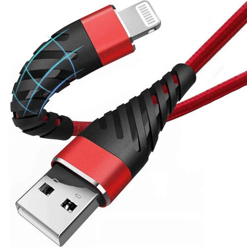 Heavy Duty Fast Charger USB Cable For iPhone 13 12 11 X XR 8 7 6 5 Charging Cord