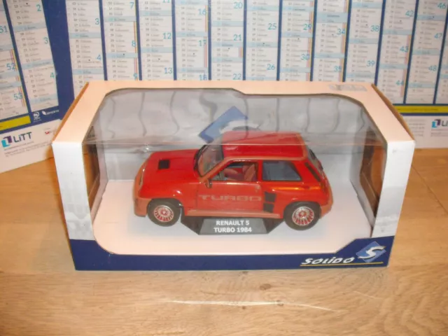 Solido Renault 5 Turbo 1981 Échelle 1:18 Voiture Miniature - Rouge Grenade