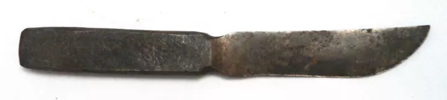 Antique Primitive Hand Forged Hammered Knife Wrought Iron 7 1/2" NH