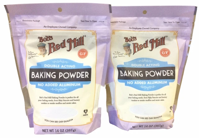 2pk BOB'S RED MILL Double Acting Baking Powder No Added Aluminum 14 oz(U5)