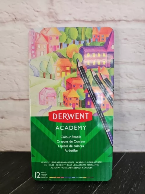 Derwent Academy Colour Pencils 12 Tin Set