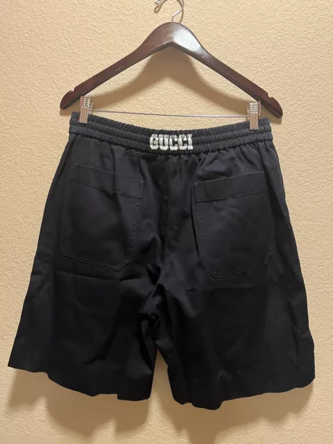 New Gucci Logo Black Shorts Size 48 / US 32 - 34 Waist 3