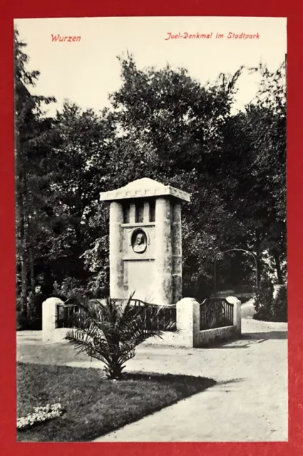 AK WURZEN um 1910 Juel Denkmal im Stadtpark   ( 69531