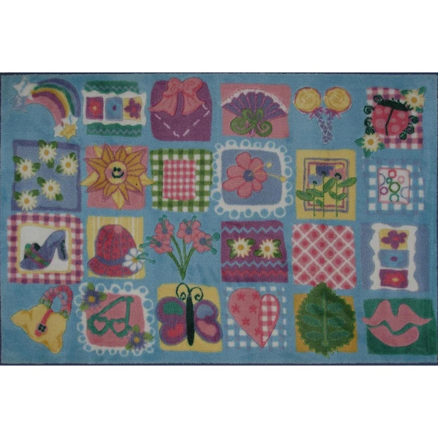 Fun Rugs Supreme Collection Funky Girls Quilt Area Rug 39" x 58"